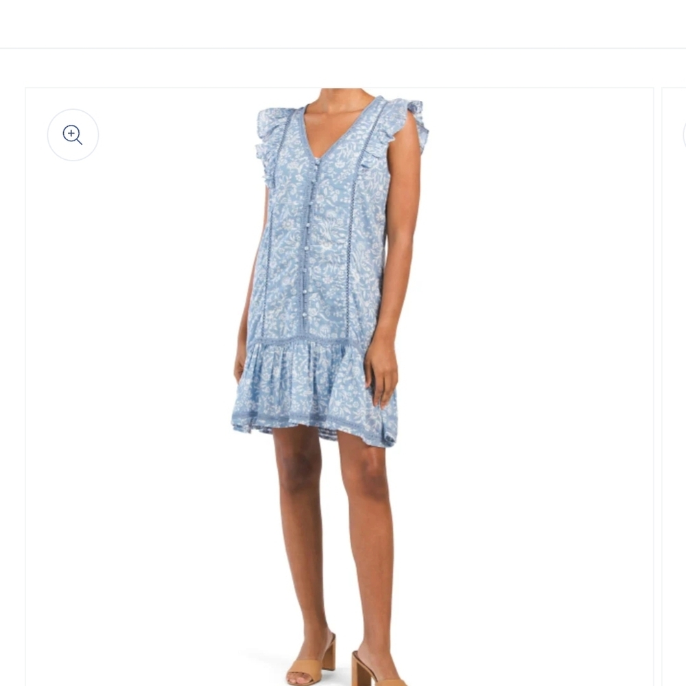 Lucky Brand Blue Floral Sleeveless Dress